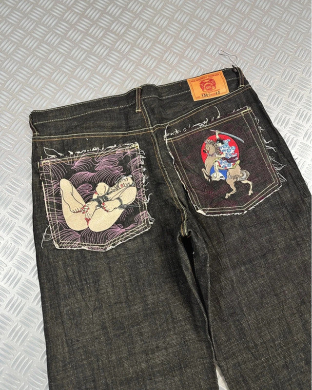 Vintage RMC Hip Hop Denim Y2K Baggy Jeans 2000s rare collection