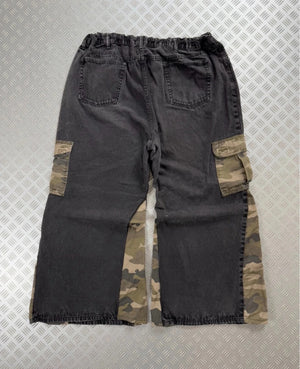 Vintage Hip Hop Patchwork y2k Baggy Jeans 2000s rare piece