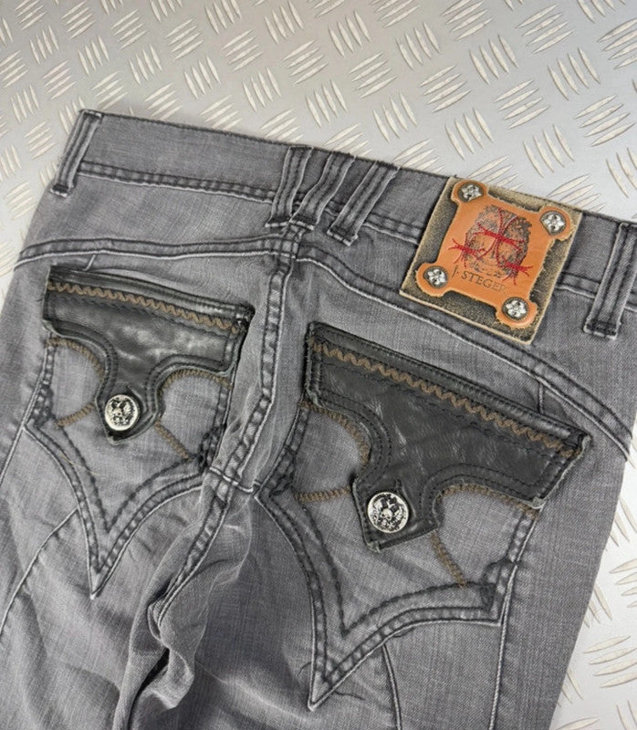 Vintage Tribal Hip hop Faded y2k Baggy jeans 00s