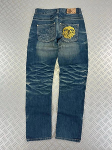 Vintage Big Train y2k Japanese Embroidered jeans 2000s