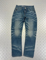 Vintage Big Train y2k Japanese Embroidered jeans 2000s