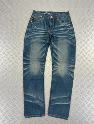 Vintage Big Train y2k Japanese Embroidered jeans 2000s