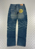 Vintage Big Train y2k Japanese Embroidered jeans 2000s