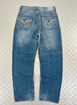 Vintage Tribal y2k Hip hop Baggy jeans 2000s Wide Leg Japanese édit