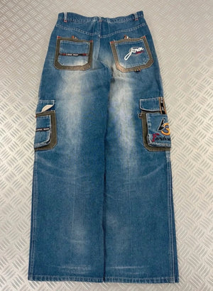 Vintage Hip hop y2k Flared Baggy jeans 00s