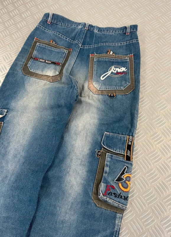Vintage Hip hop y2k Flared Baggy jeans 00s