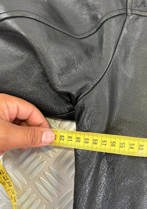 Leather Bomber Jacket Offset Vintage Suede 90s boxy fit
