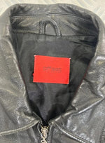 Leather Bomber Jacket Offset Vintage Suede 90s boxy fit