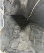 Vintage Hip Hop y2k Patchwork full zip Up Hooded Jacket 2000s Handmade boxy fit