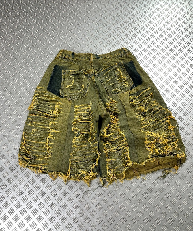 Vintage Baggy Jorts handmade 2000s Distressed y2k jnco style