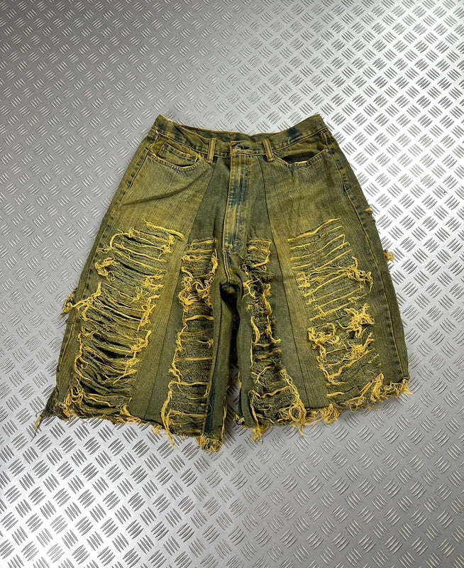 Vintage Baggy Jorts handmade 2000s Distressed y2k jnco style