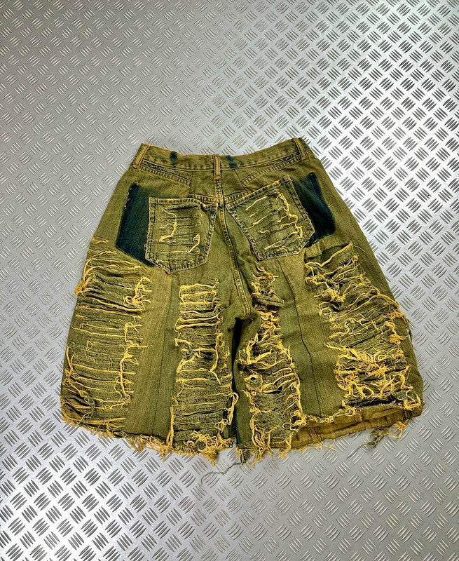 Vintage Baggy Jorts handmade 2000s Distressed y2k jnco style