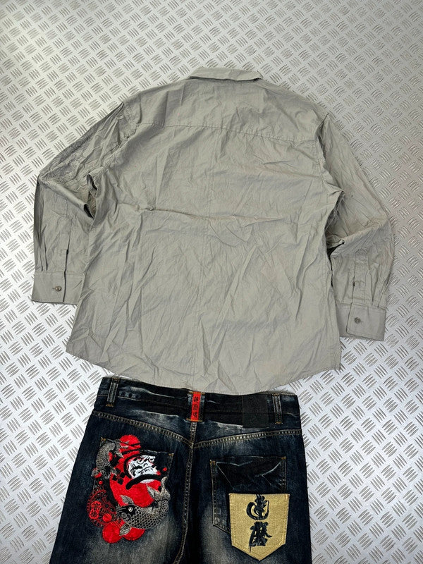 Vintage Embroidered y2k Hip Hop tribal shirt 2000s