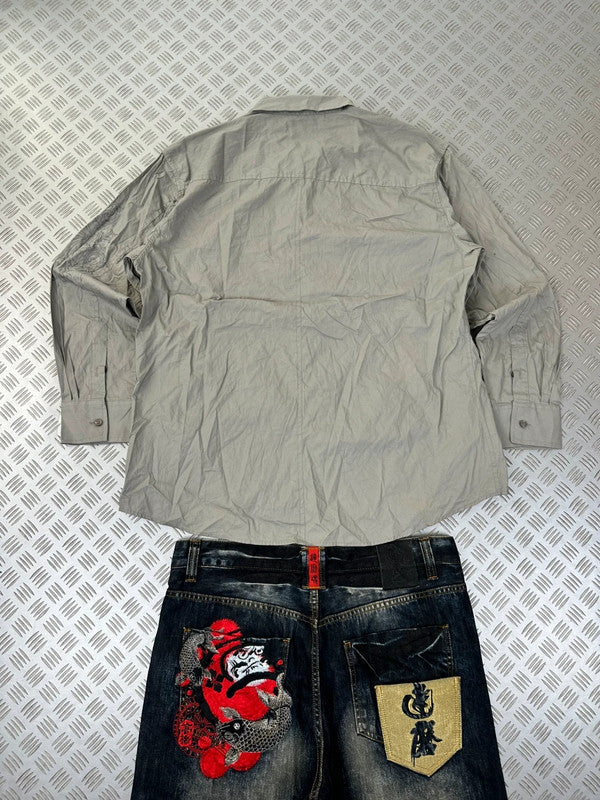 Vintage Embroidered y2k Hip Hop tribal shirt 2000s