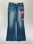 Vintage y2k boot cut japanese jeans floral édit 2000s