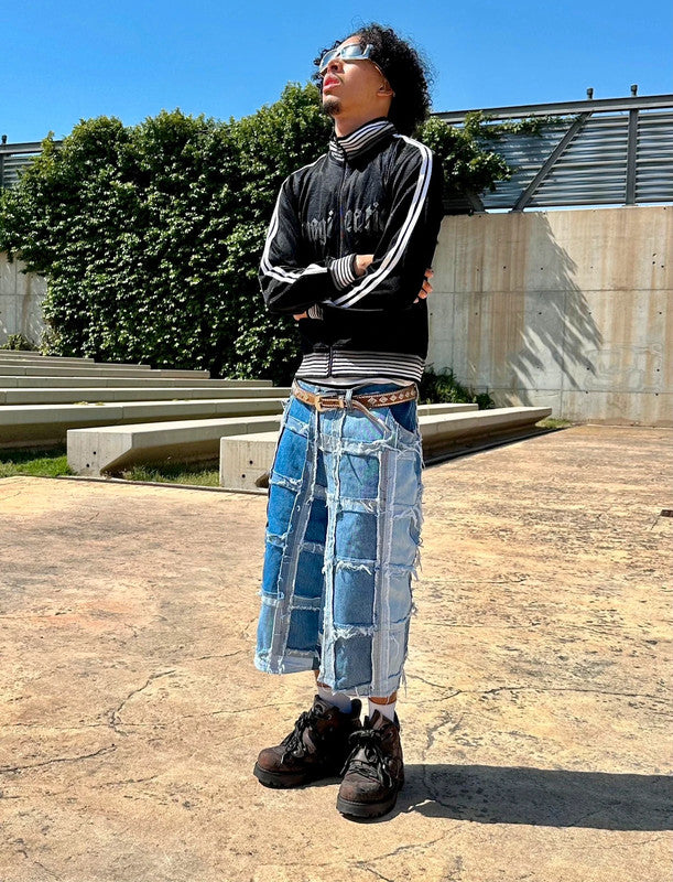 Vintage y2k Hip Hop Patchwork Jorts Baggy 2000s short