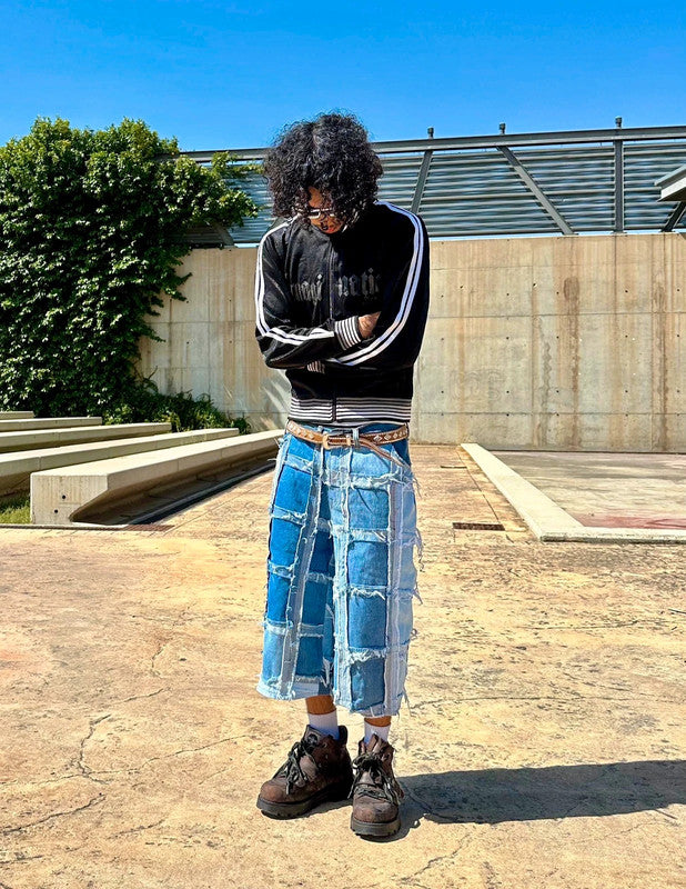 Vintage y2k Hip Hop Patchwork Jorts Baggy 2000s short