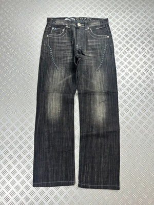 Vintage Hip Hop Big Train y2k Japanese Baggy Jeans 2000s