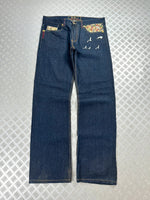 Vintage Oniarai y2k Hip Hop Embroidered Baggy jeans 2000s rare piece