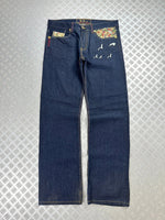 Vintage Oniarai y2k Hip Hop Embroidered Baggy jeans 2000s rare piece