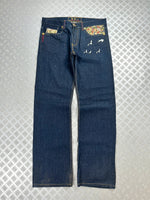 Vintage Oniarai y2k Hip Hop Embroidered Baggy jeans 2000s rare piece