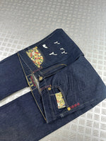 Vintage Oniarai y2k Hip Hop Embroidered Baggy jeans 2000s rare piece