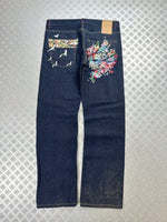 Vintage Oniarai y2k Hip Hop Embroidered Baggy jeans 2000s rare piece
