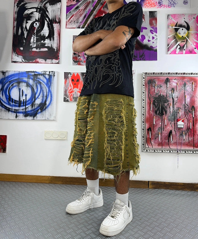 Vintage Hip Hop y2k Baggy Distressed Jorts 2000s short