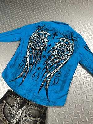 Vintage y2k Hip hop affliction shirt 2000s