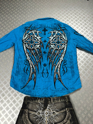 Vintage y2k Hip hop affliction shirt 2000s
