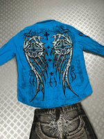 Vintage y2k Hip hop affliction shirt 2000s