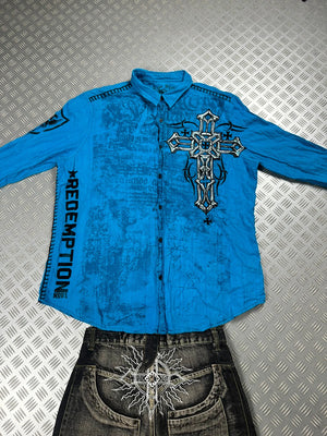 Vintage y2k Hip hop affliction shirt 2000s
