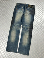 Vintage y2k Hip hop Flared Japanese jeans 2000s