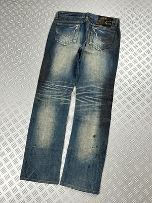 Vintage y2k Hip hop Flared Japanese jeans 2000s