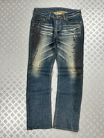 Vintage y2k Hip hop Flared Japanese jeans 2000s