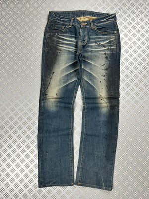 Vintage y2k Hip hop Flared Japanese jeans 2000s