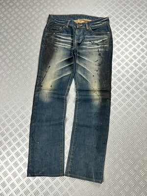 Vintage y2k Hip hop Flared Japanese jeans 2000s