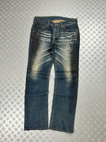 Vintage y2k Hip hop Flared Japanese jeans 2000s
