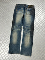 Vintage y2k Hip hop Flared Japanese jeans 2000s