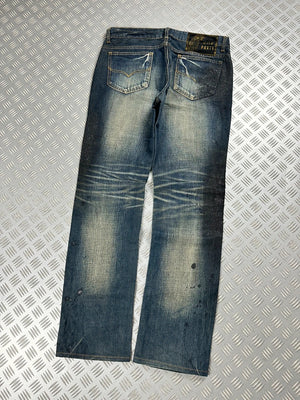 Vintage y2k Hip hop Flared Japanese jeans 2000s