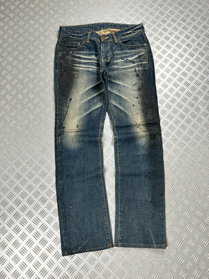 Vintage y2k Hip hop Flared Japanese jeans 2000s