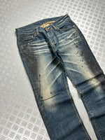 Vintage y2k Hip hop Flared Japanese jeans 2000s