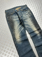 Vintage y2k Hip hop Flared Japanese jeans 2000s