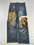 Vintage Karakuri Tamashi y2k Hip Hop Japanese Baggy Jeans 2000s