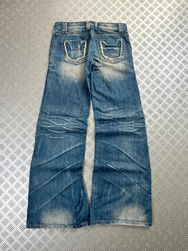 Vintage Y2k Boot cut jeans 00s coquette