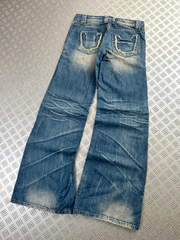 Vintage Y2k Boot cut jeans 00s coquette