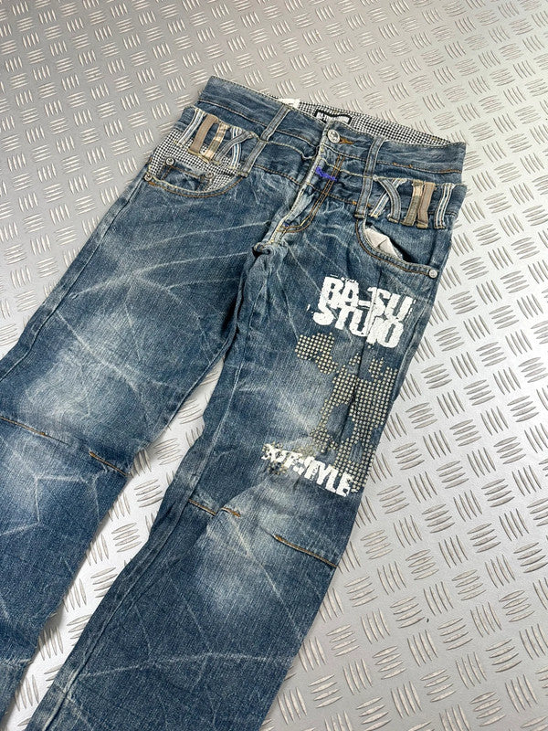 Vintage Ba-tsu studio jeans y2k Japanese Flared 00s