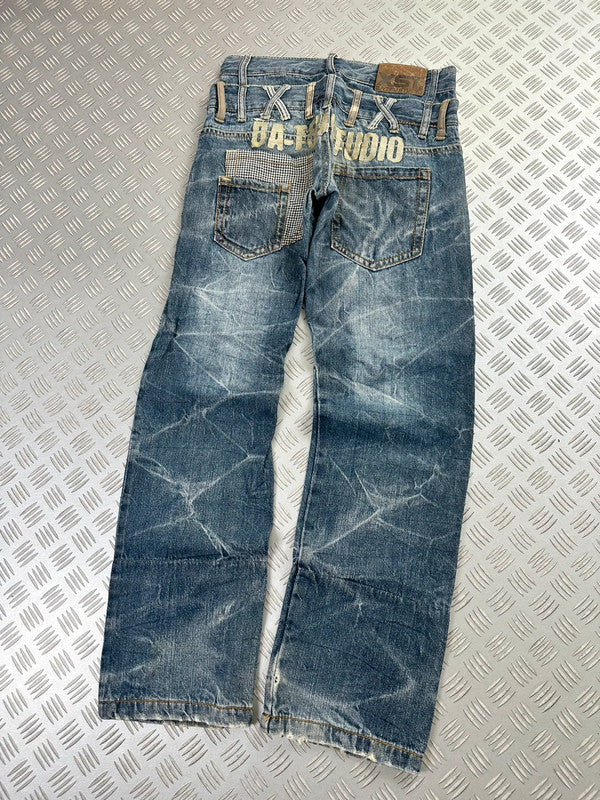 Vintage Ba-tsu studio jeans y2k Japanese Flared 00s