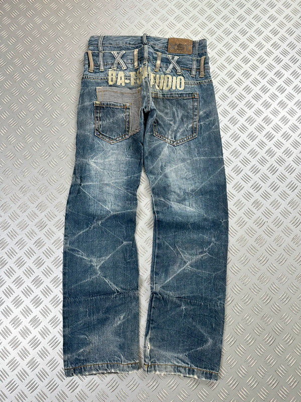 Vintage Ba-tsu studio jeans y2k Japanese Flared 00s
