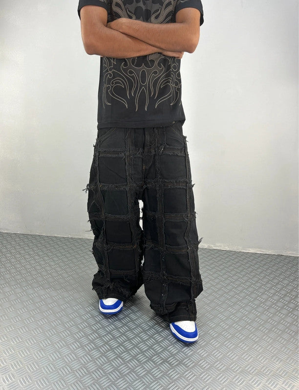 Vintage Patchwork Hip hop y2k Baggy Jeans 00s